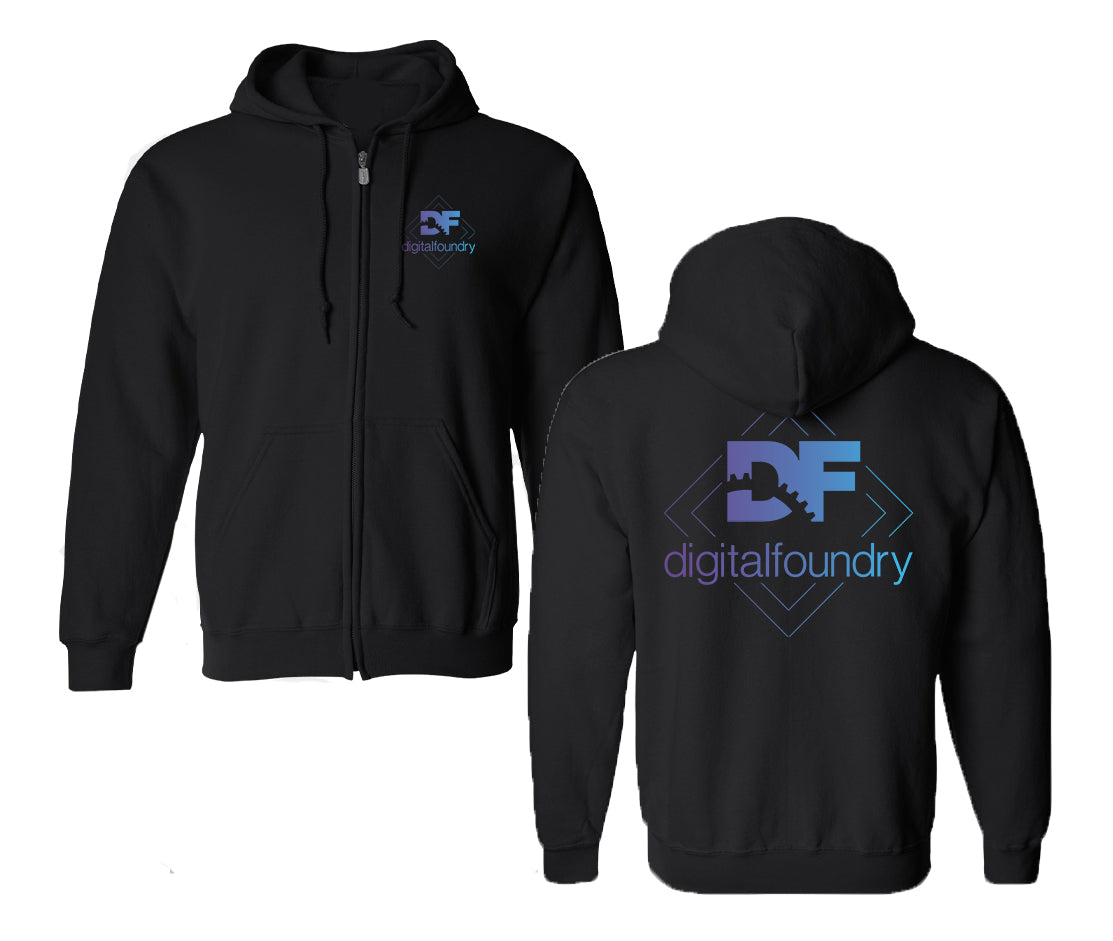 Digital Foundry Ombre Logo Zip Up Hoodie
